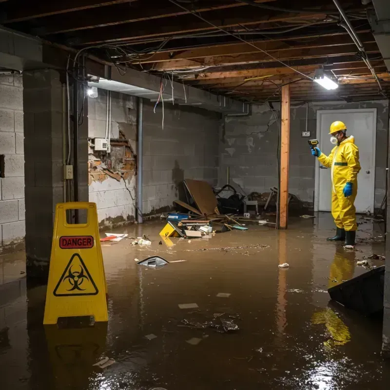 Flooded Basement Electrical Hazard in Enlow, PA Property