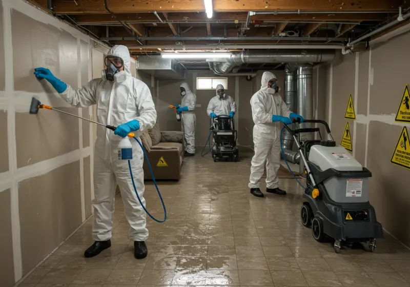 Basement Moisture Removal and Structural Drying process in Enlow, PA